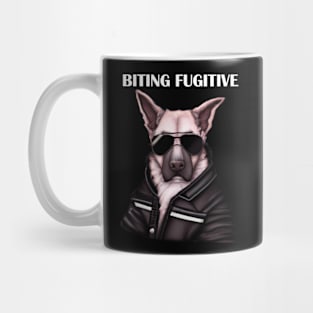 Funny Dog K9 Synthwave Retro Mug